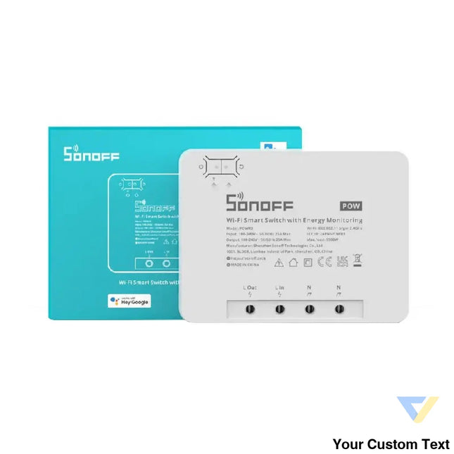 Sonoff POWR3 smart WiFi switch with current measurement function Smart controllers