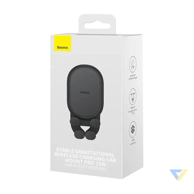 Stable Gravitational Wireless Charging Car Mount Baseus Pro 15W (black) Phone holders