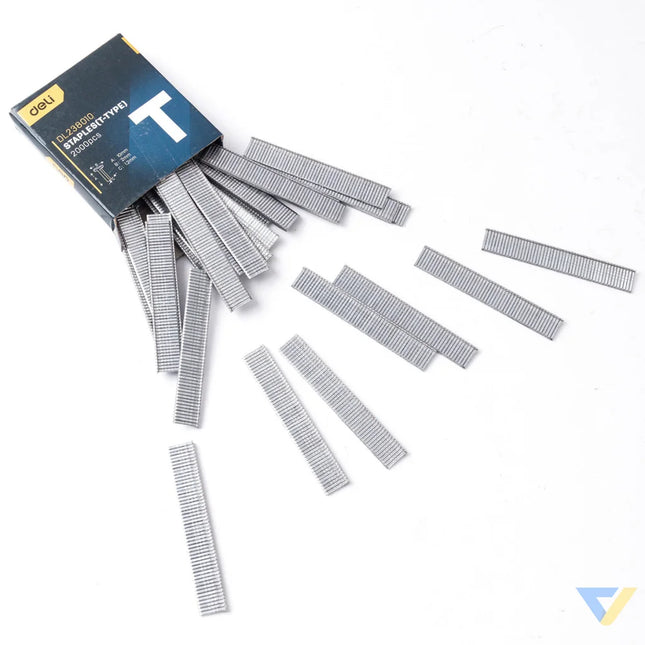 Staples type T Deli Tools EDL238010 2000 pieces Construction tools