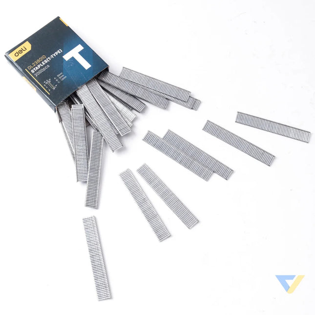 Staples type T Deli Tools EDL238010 2000 pieces Construction tools