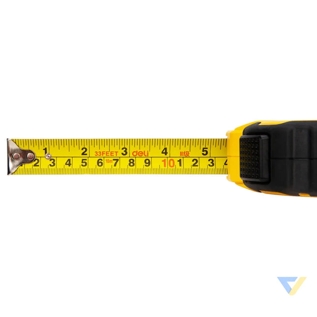 Steel Measuring Tape 10m/25mm Deli Tools EDL3799Y (yellow) Measuring tools