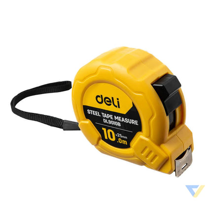 Steel Measuring Tape 10m/25mm Deli Tools EDL9010B (yellow) Measuring tools