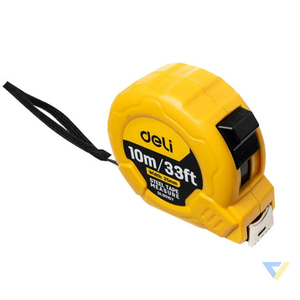 Steel Measuring Tape 10m/25mm Deli Tools EDL9010Y (yellow) Measuring tools