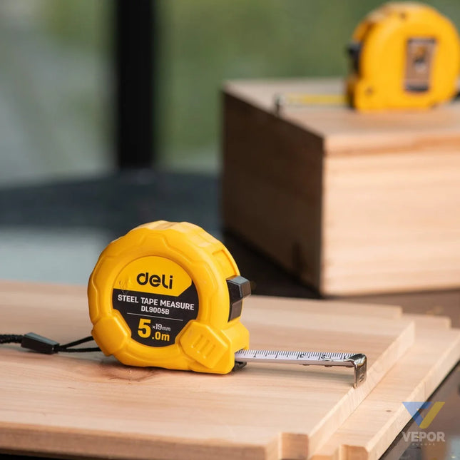 Steel Measuring Tape 5m/19mm Deli Tools EDL9005B (yellow) Measuring tools