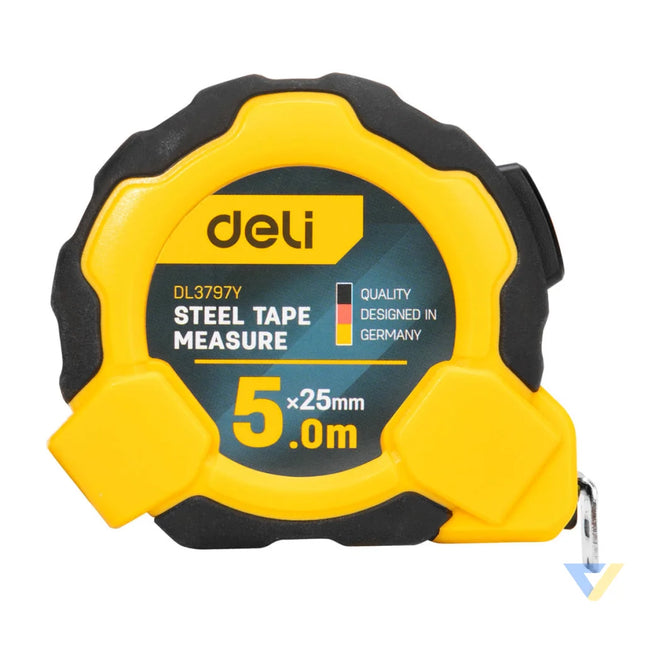 Steel Measuring Tape 5m/25mm Deli Tools EDL3797Y(yellow) Measuring tools