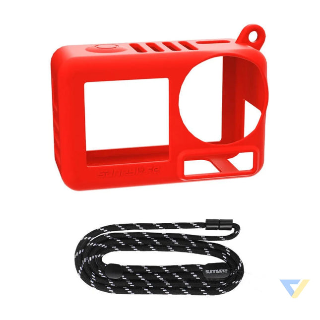 Sunnylife OA5 BHT885 R silicone case with strap for ACTION 5 PRO (red) Cases and covers