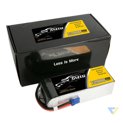 Tattu 12000mAh 22.2V 30C 6S1P UAV Lipo Battery Pack with EC5 plug Lithium and NiMH