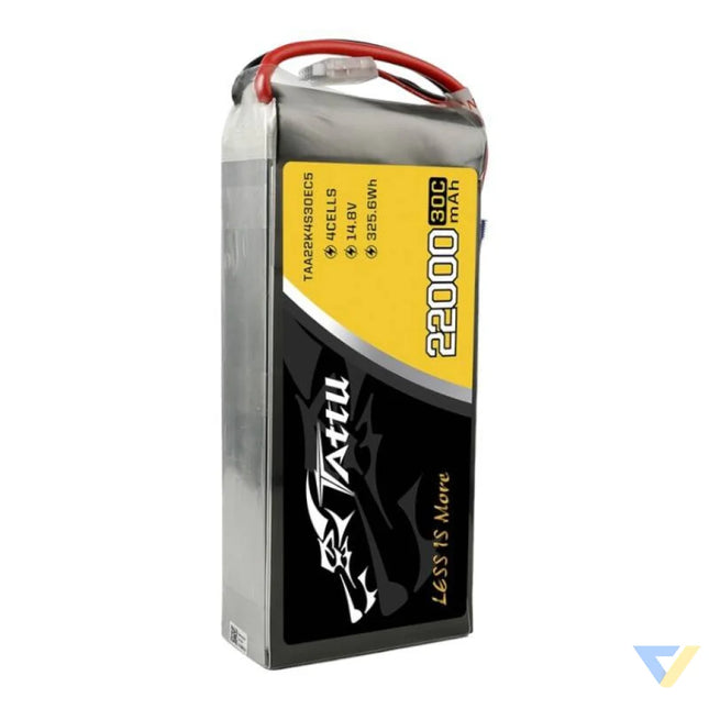 Tattu 22000mAh 14.8V 30C 4S1P Lipo Battery Pack with EC5 Lithium and NiMH