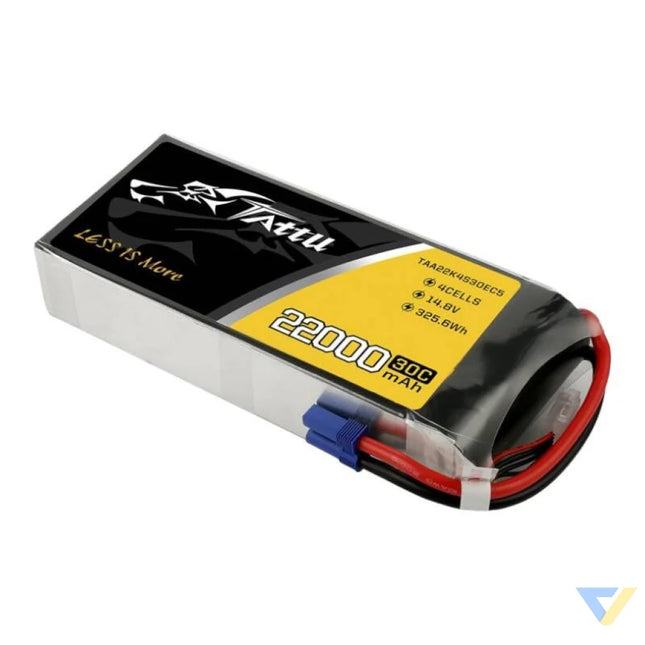 Tattu 22000mAh 14.8V 30C 4S1P Lipo Battery Pack with EC5 Lithium and NiMH