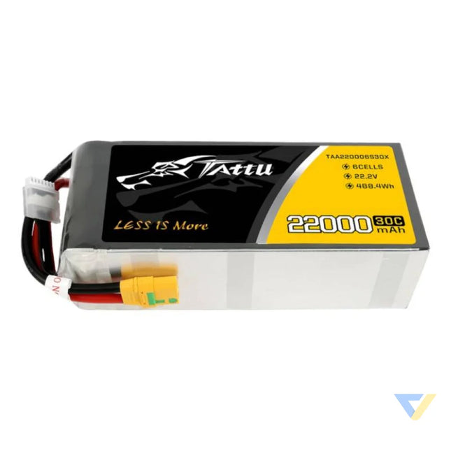 Tattu 22000mAh 22.2V 30C 6S1P Lipo Battery Pack with XT90 S plug Lithium and NiMH