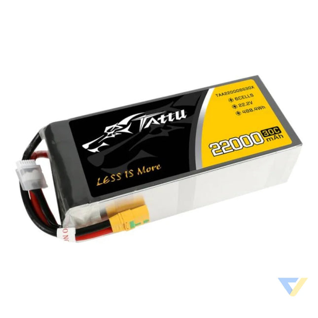 Tattu 22000mAh 22.2V 30C 6S1P Lipo Battery Pack with XT90 S plug Lithium and NiMH