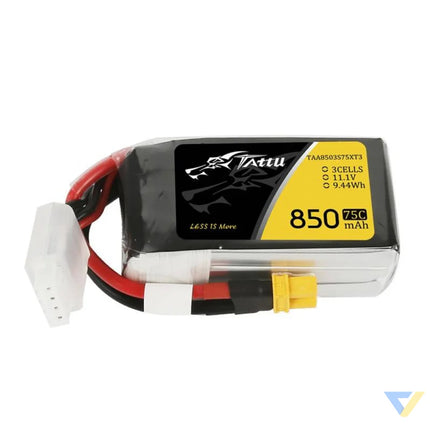 Tattu 850mAh 11.1V 75C 3S1P Battery Connector XT30 Lithium and NiMH