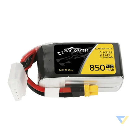 Tattu 850mAh 11.1V 75C 3S1P Battery Connector XT30 Lithium and NiMH