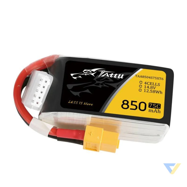 Tattu 850mAh 14.8V 75C 4S1P XT60 battery Lithium and NiMH