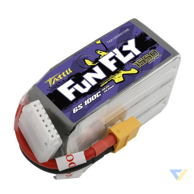 Tattu Funfly 1550mAh 22.2V 100C 6S1P XT60 battery Lithium and NiMH
