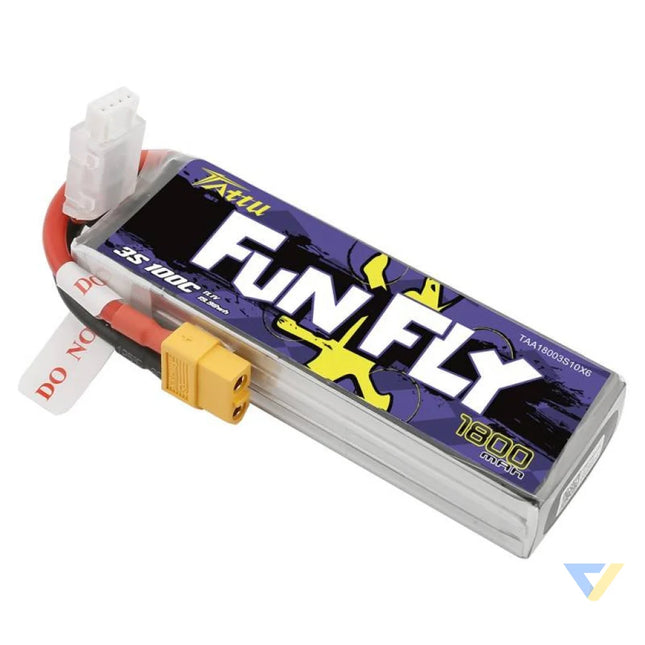 Tattu Funfly 1800mAh 11.1V 100C 3S1P XT60 battery Lithium and NiMH