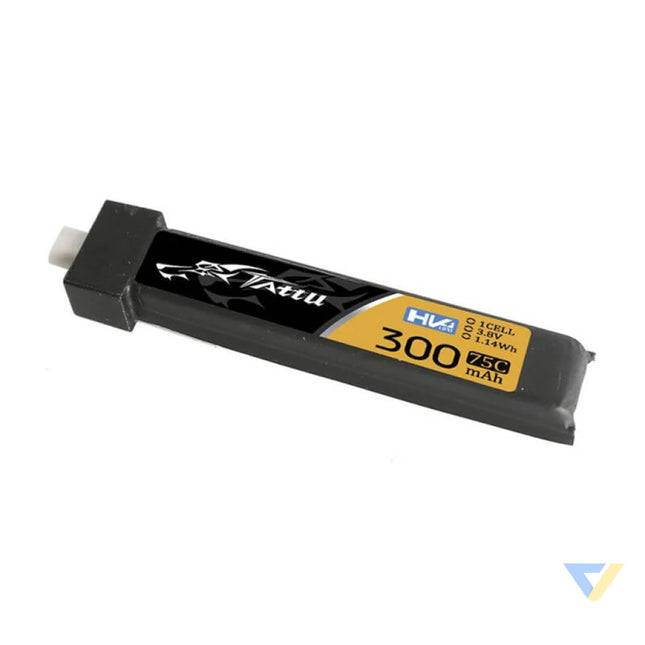 Tattu LiPo 300mAh 3.8V 75C 1S1P HV BT2.0.5 battery (5pcs) Lithium and NiMH