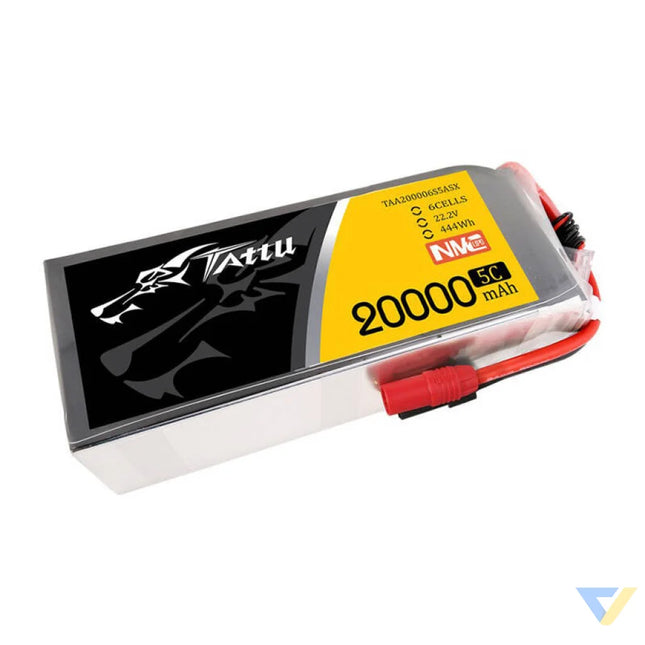 Tattu NMC 20000mAh 22.2V 5C 6S1P Lipo Battery Pack with AS150 + XT150 plug Lithium and NiMH