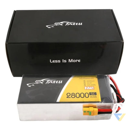 Tattu NMC 28000mAh 22.2V 5C 6S1P Lipo Battery Pack with XT90 S plug Lithium and NiMH