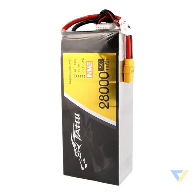 Tattu NMC 28000mAh 22.2V 5C 6S1P Lipo Battery Pack with XT90 S plug Lithium and NiMH