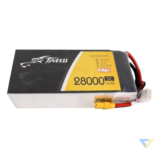 Tattu NMC 28000mAh 22.2V 5C 6S1P Lipo Battery Pack with XT90 S plug Lithium and NiMH