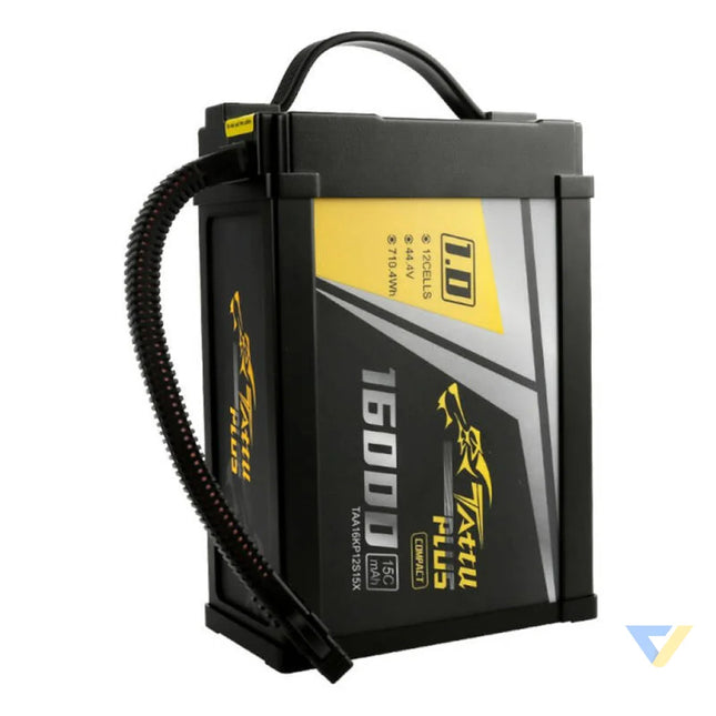Tattu Plus 1.0 Compact version 16000mAh 12S 15C 44.4V Lipo battery pack with XT90 S Plug Lithium and NiMH