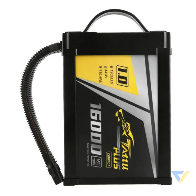 Tattu Plus 1.0 Compact version 16000mAh 12S 15C 44.4V Lipo battery pack with XT90 S Plug Lithium and NiMH