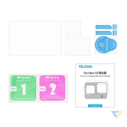 Telesin 3 in 1 Tempered Glass for GoPro Hero 13 Black (S6 FLM 07 TGP) For sports cameras