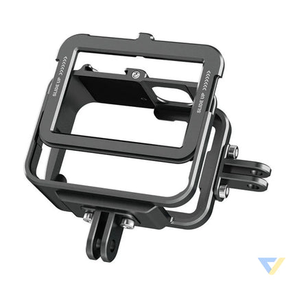 TELESIN Aluminum cage for GoPro Hero 12/11/10/9 + vertical adapter For sports cameras