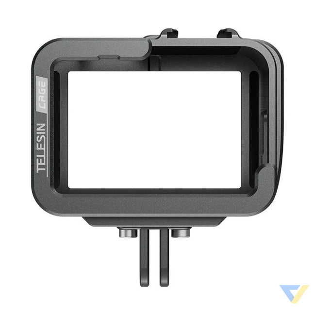 TELESIN Aluminum cage for GoPro Hero 12/11/10/9 + vertical adapter For sports cameras