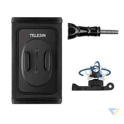 Telesin backpack strap mount with 360° J hook mount for GoPro/Osmo Action (GP BPM 005) Straps mounts and holders