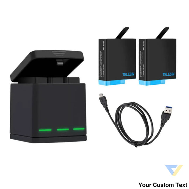 Telesin Box three channel charger for GoPro Hero 5/6/7/8 + 2 batteries (GP BNC 801) For sports cameras