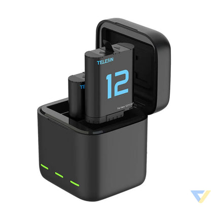 TELESIN dual battery charger for GoPro Hero 12/11/10/9 For sports cameras