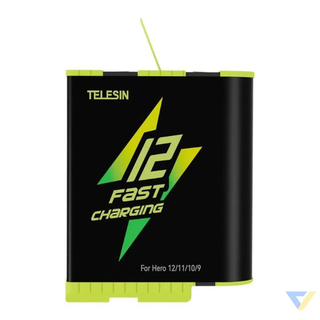 TELESIN Fast charge box + 2 battery for GoPro Hero 9/10/11/12 GP FCK B11 For sports cameras