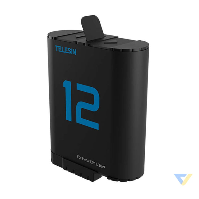 TELESIN lithium battery for GoPro Hero 12/11/10/9 (blue) For sports cameras