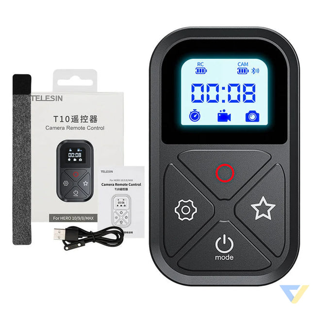Telesin remote control for GoPro Hero 13 / 12 / 11 / 10 / 9 / 8 / MAX (GP RMT T10) For sports cameras