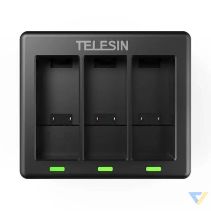Telesin three channel charger + 2 batteries for GoPro Hero 9 / 10 / 11 / 12 (GP BTR 903 B) For sports cameras