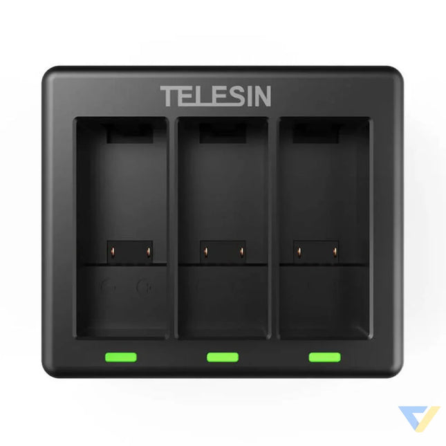 Telesin three channel charger + 2 batteries for GoPro Hero 9 / 10 / 11 / 12 (GP BTR 903 B) For sports cameras