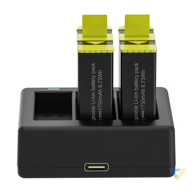 Telesin three channel charger + 2 batteries for GoPro Hero 9 / 10 / 11 / 12 (GP BTR 903 B) For sports cameras