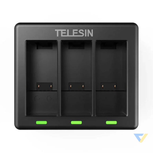 Telesin three channel charger + 2 batteries for GoPro Hero 9 / 10 / 11 / 12 (GP BTR 903 B) For sports cameras