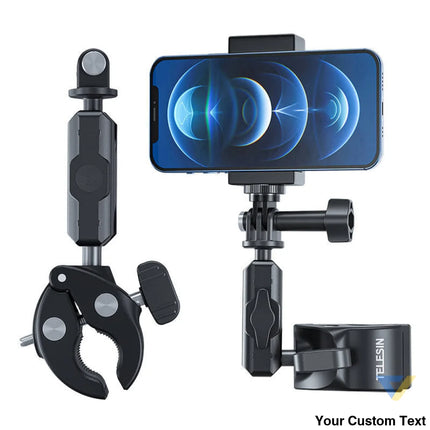 TELESIN Universal Handlebar Tube Clamp Mount for action cameras Booms and selfie sticks