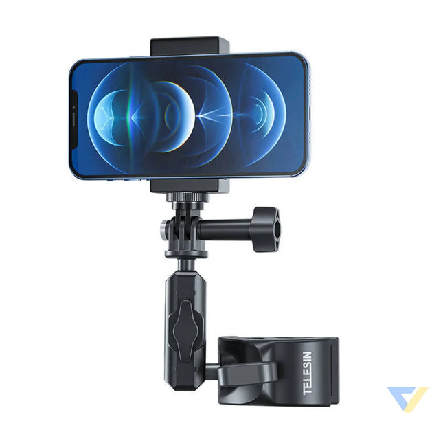 TELESIN Universal Handlebar Tube Clamp Mount for action cameras Booms and selfie sticks