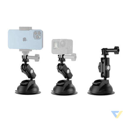 TELESIN Universal Suction Cup Holder with phone holder and action camera mounting TE SUC 012 Straps mounts and holders