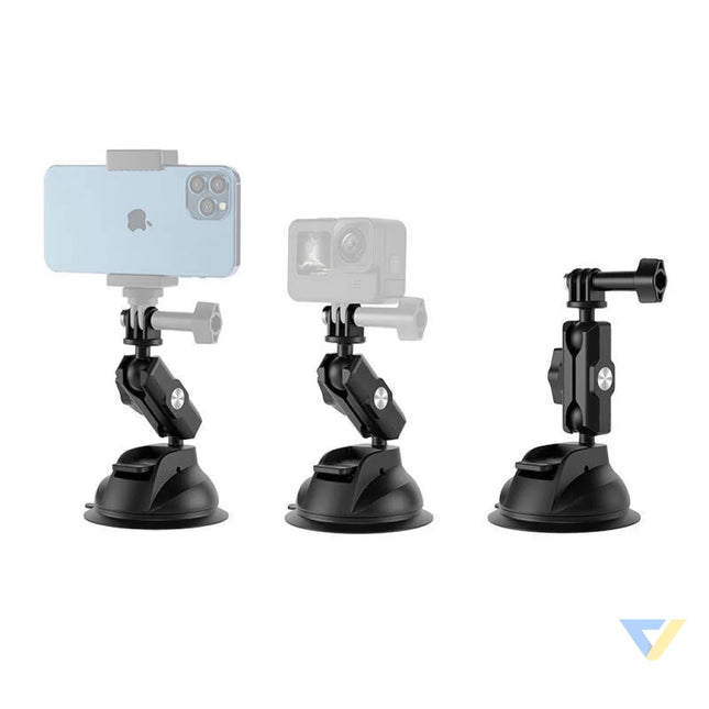 TELESIN Universal Suction Cup Holder with phone holder and action camera mounting TE SUC 012 Straps mounts and holders