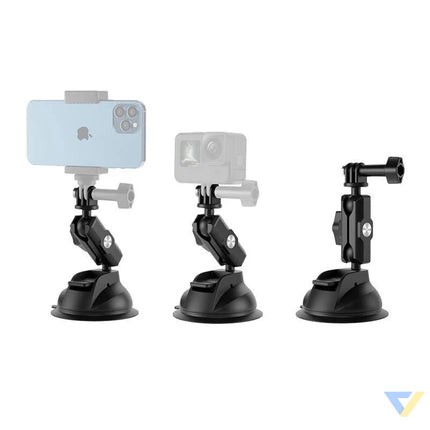 TELESIN Universal Suction Cup Holder with phone holder and action camera mounting TE SUC 012 Straps mounts and holders