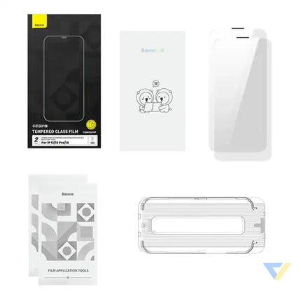 Tempered Glass Baseus Corning for iPhone 13/13 Pro/14 with built in dust filter For smartphones