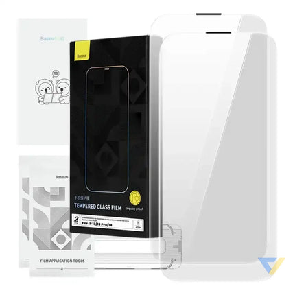 Tempered Glass Baseus Corning for iPhone 13/13 Pro/14 with built in dust filter For smartphones