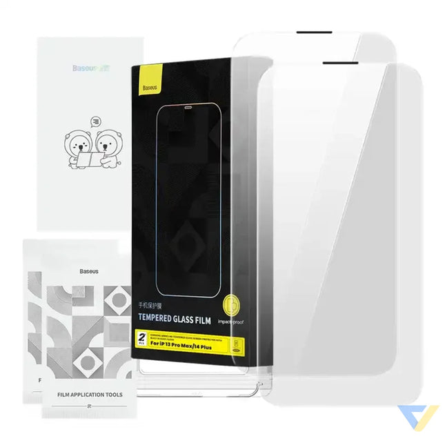 Tempered Glass Baseus Corning for iPhone 13 Pro Max/14 Plus with built in dust filter For smartphones
