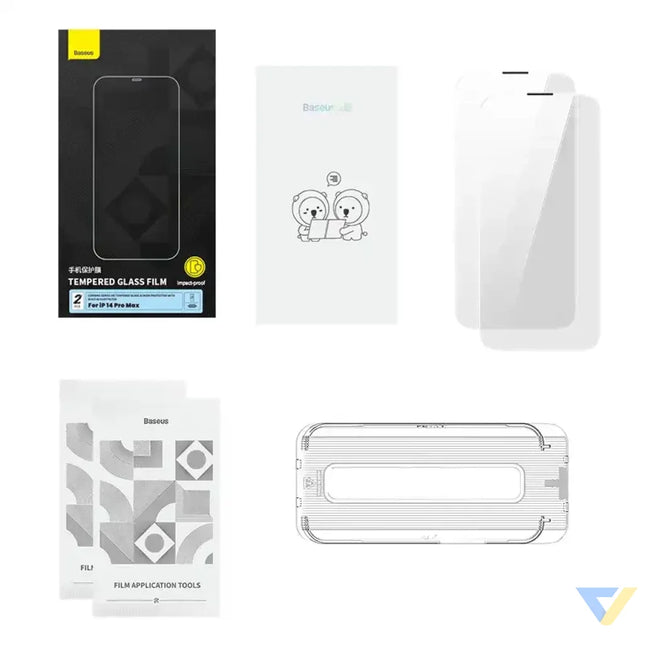 Tempered Glass Baseus Corning for iPhone 14 Pro with built in dust filter For smartphones