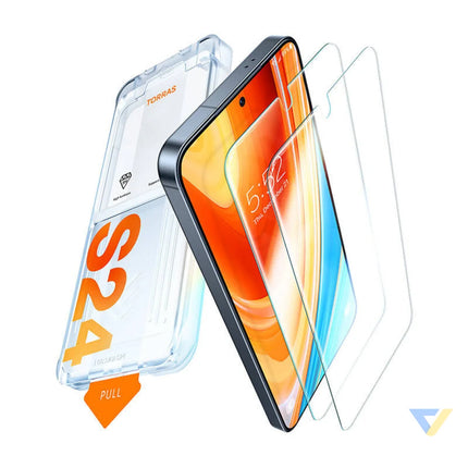 Tempered glass for Samsung S24 + Torras Install Master For smartphones